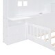 preview thumbnail 20 of 20, Full Size House Platform Bed with Window and Bedside Drawers