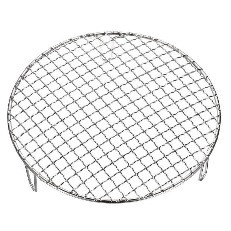 Round Cooking Rack 9.5" Stainless Steel Cross Wire Barbecue Grill W 50mm Legs - 9.5 Inch