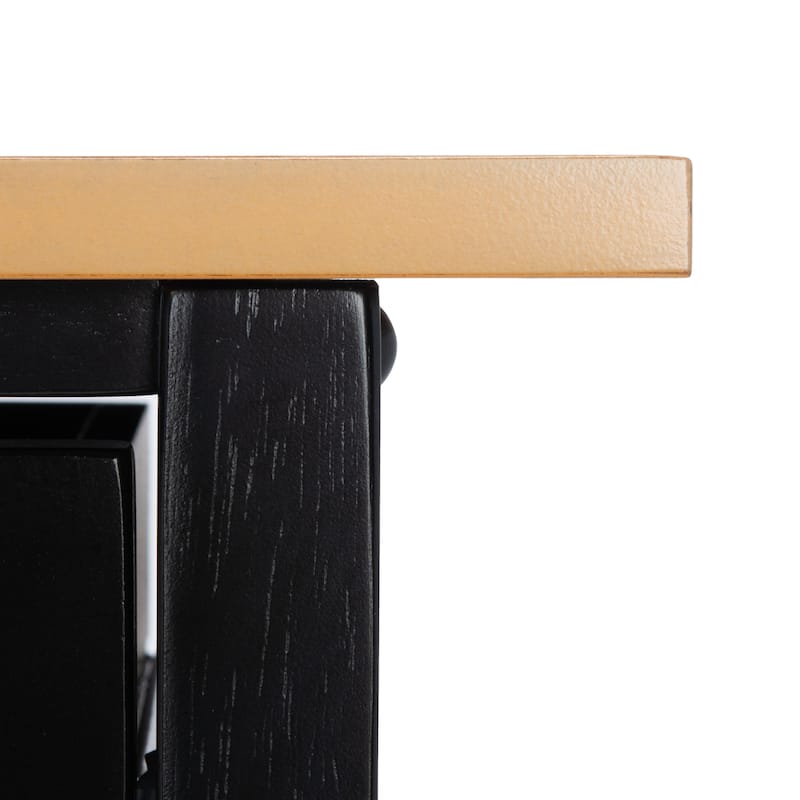 SAFAVIEH Cohyn 1-Drawer 2-Shelf Kitchen Bar Cart with Wheels - 39" W x 17.7" L x 36.2" H