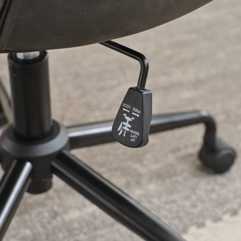Back Support Home Desk Chair, Ergonomic Chair with Frame and Arms, Height Adjustable Rolling Swivel Office Chair - N/A