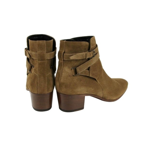 Saint Laurent Women S Brown Suede Blake Jodhpur Ankle Boots 316237 9870 41 5 Eu 11 5 Us 41 5 Eu 11 5 Us Overstock 31500354 Tan suede wyatt harness boots. saint laurent