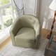 Modern Swivel Barrel Chair with Nailhead Trim
