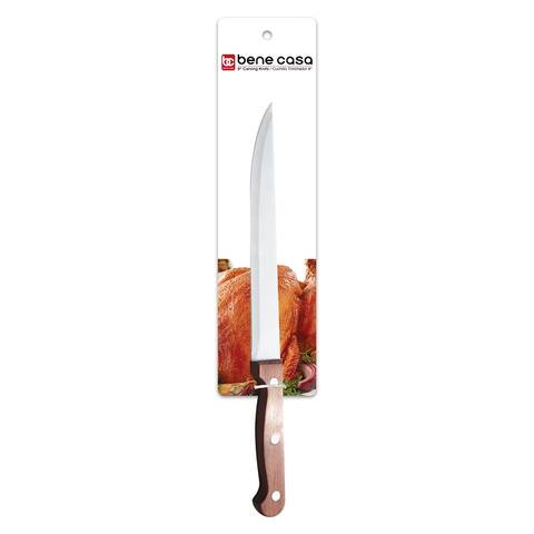 Bene Casa Chef knife with rosewood handle, stainless steel blade, full tang and triple riveted handle