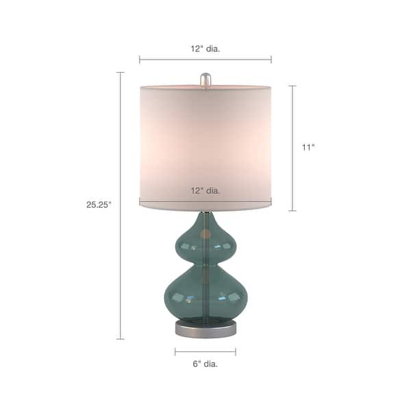 Ellipse Curved Gourd Glass Table Lamp, Set of 2