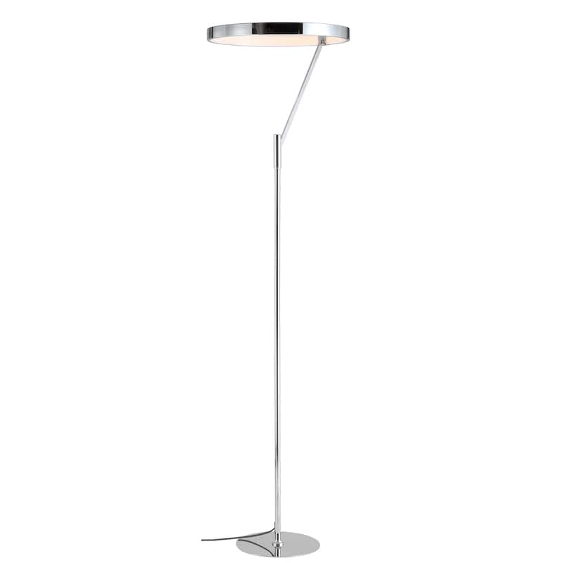 Roxanna 66.7" Integrated LED Metal Floor Lamp, Black by JONATHAN Y - 66.75" H x 17.5" W x 17.5" D