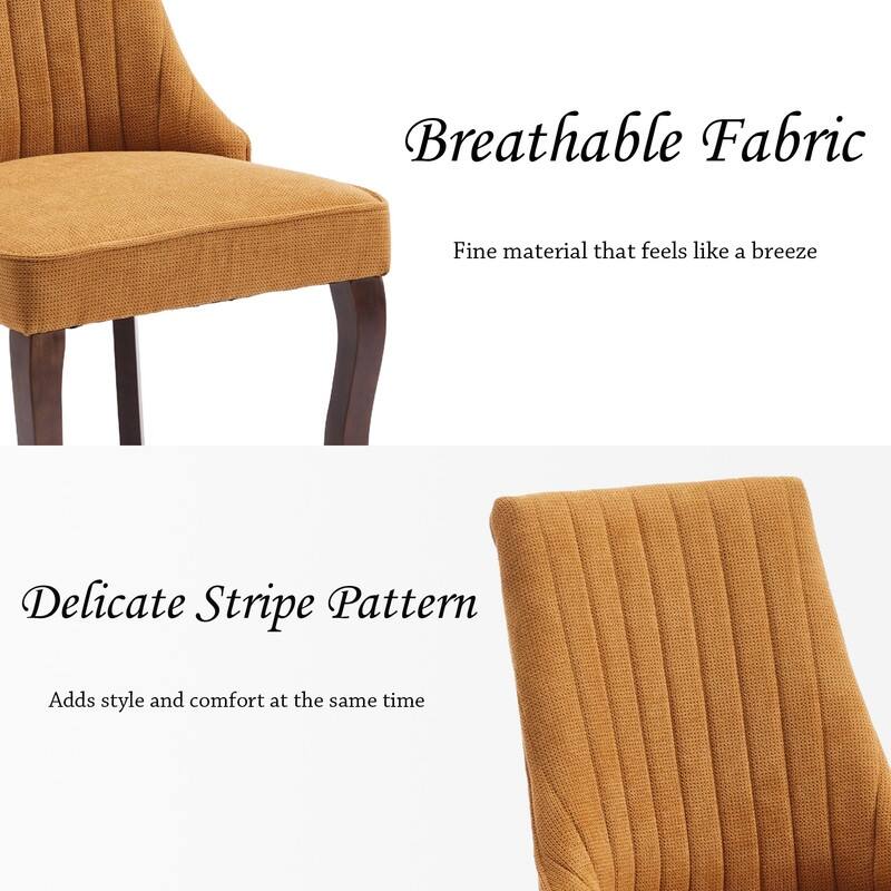 Comfy Fabric Upholstered Dining Chair (Set of 2)