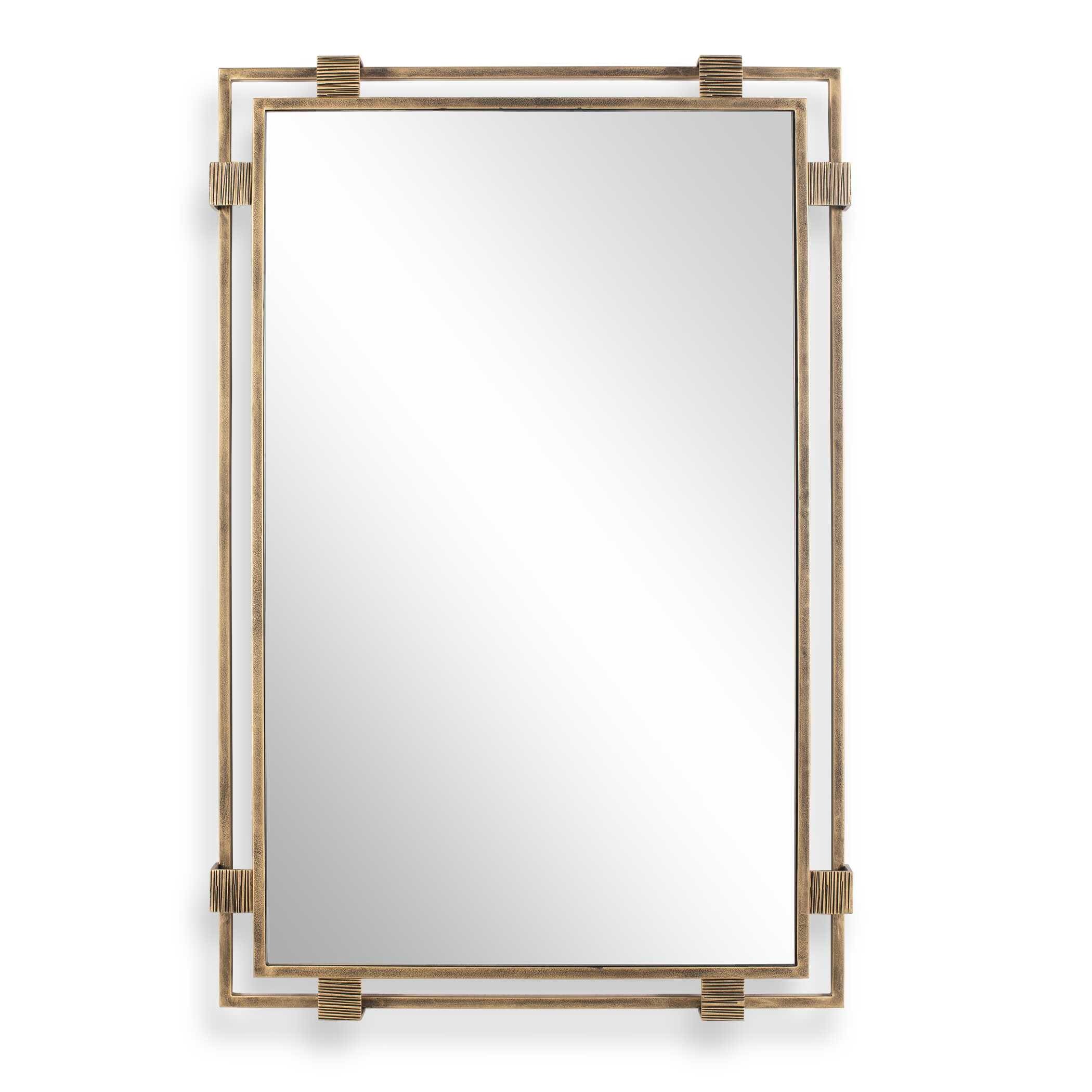 Uttermost Elsher Vintage Gold Mirror - 2.5" D x 30." W x 45." H