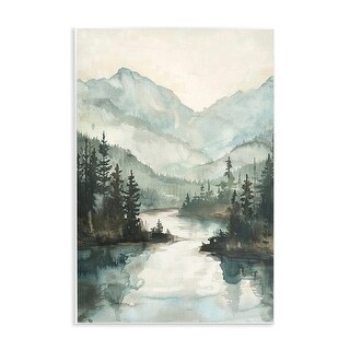 Stupell Mountain River View Wall Plaque Art Design By LSR Design Studio ...