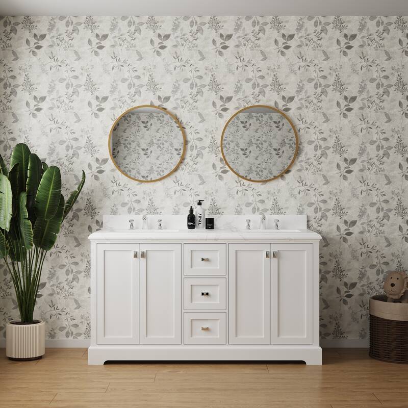 Vanity Sink Combo with Marble Countertop