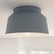 preview thumbnail 1 of 10, Hunter Cranbrook 1-Light Flush Mount Ceiling Light - Bathroom, Office, Hall, Kitchen - Mid-Century Modern - Damp Rated! Indigo Blue
