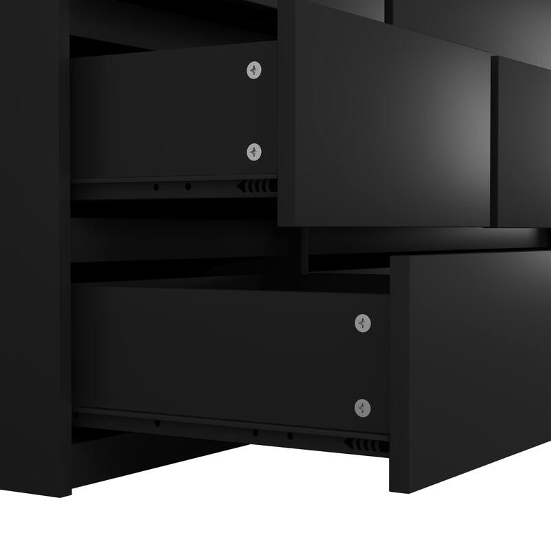 71.7 Inch Wooden Wardrobe Closet with 3 Doors and 2 Drawers, Modern Bedroom Storage Cabinet with Hanging Rail