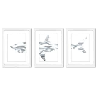 Nursery Shark Illustration Jetty Home Minimalist - 3 Piece Gallery ...