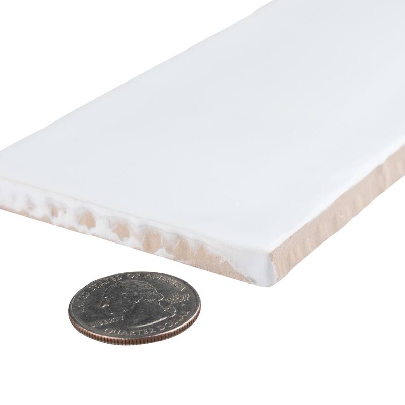 Merola Tile Castillo Matte White 3" x 6" Ceramic Wall Tile