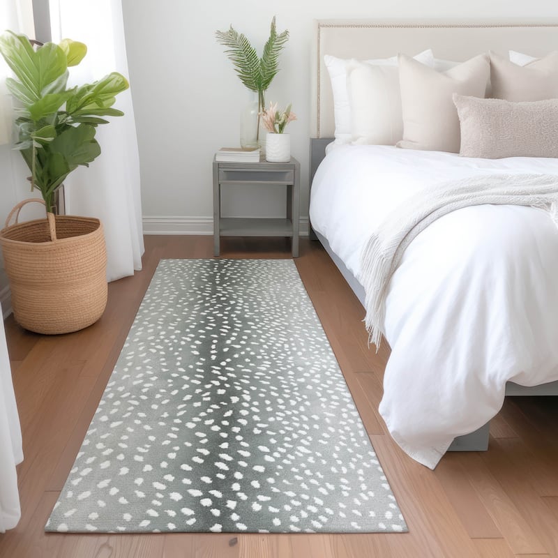 Premium Washable Super Soft Animal Print Ombre Mayfield Rug - Gray - 2' 3" x 7' 6"