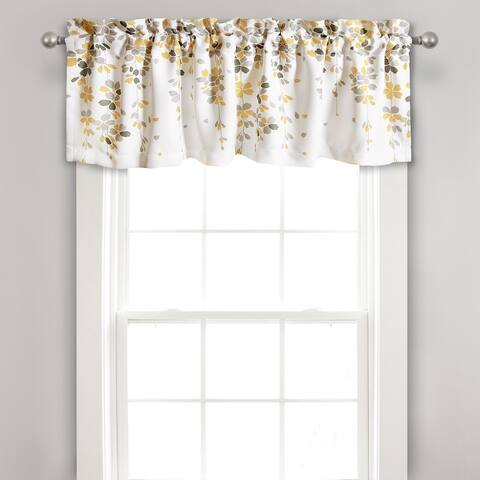 Lush Decor Weeping Flower Room Darkening Window Curtain Valance - 52x18