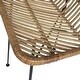 preview thumbnail 17 of 16, Rattan Bar Stool with Metal Frame