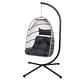 preview thumbnail 15 of 14, HDPE Egg Hanging Chair with Stand - 350lb Capacity Indoor/Outdoor Swing Chair, Includes Cushion and Adjustable Chain