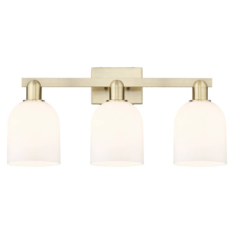 Innovations Lighting 716-3W-12-25 Bella Vanity Bella 3 Light 25" Wide - Antique Brass / White