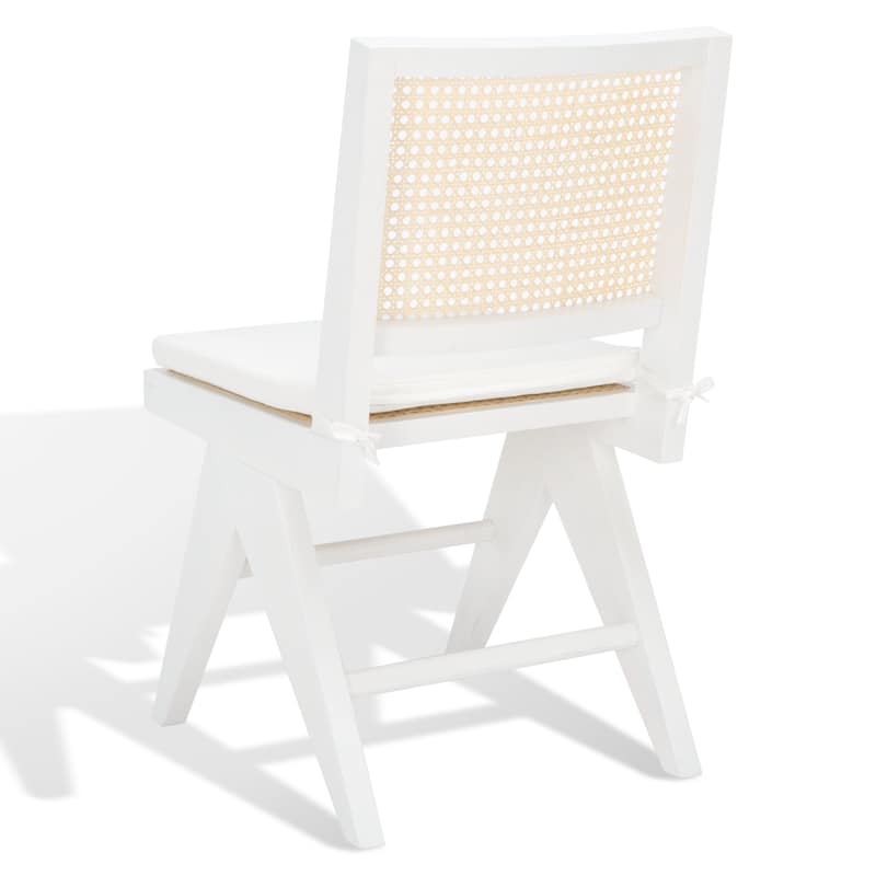 SAFAVIEH Couture Edda Rattan Dining Chair (Set of 2) - 18 In W x 20 In D x 34 In H - 18Wx20Dx34H
