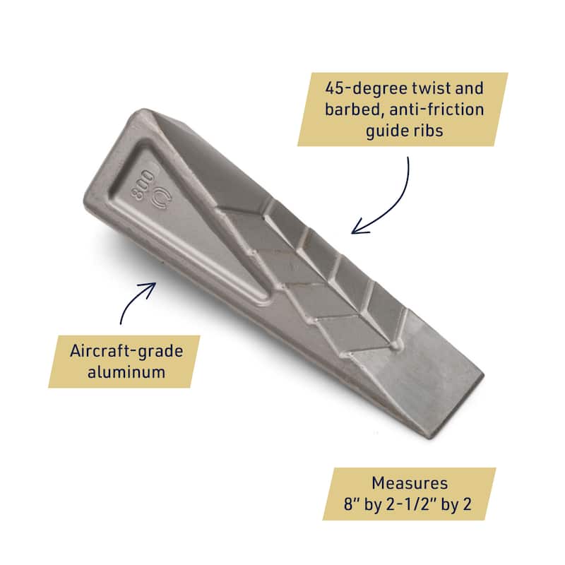Kings County Tools Wood Splitting Wedge - Hand-Forged Log Splitter Wedge