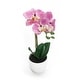 Artificial Phalaenopsis Orchid Flower Arrangement in White Pot 13in ...
