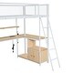 preview thumbnail 24 of 28, Twin Size Metal Gaming Loft Bed with Built-in Work Station & Storage Shelves, Space-Saving Bed Frame w/LED & Charging Station