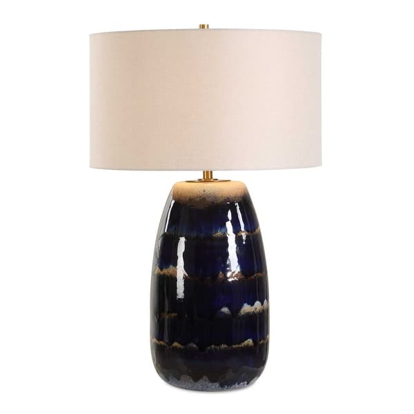 slide 2 of 5, Uttermost Orleans Blue Glaze Table Lamp - N/A