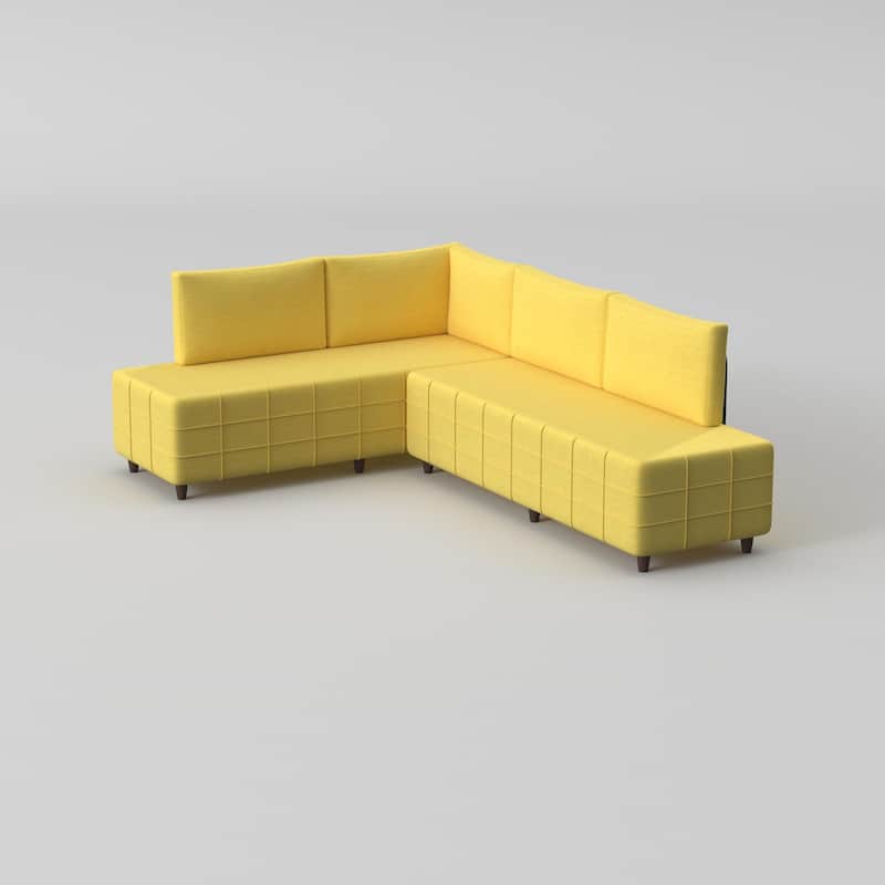 Sagopa Modern Metal Frame with Foam Seat Sectional Sofa