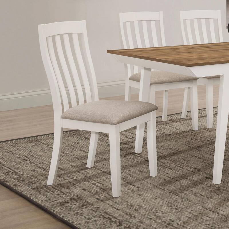 Prospect Off White Dining Side Chair with Slat Back (Set of 2)