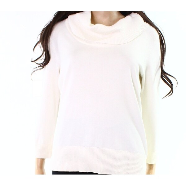cable and gauge cowl neck sweater