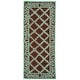 preview thumbnail 72 of 105, SAFAVIEH Handmade Chelsea Kimber Trellis French Country Wool Rug 2'6" x 6' Runner - Brown/Blue - Runner