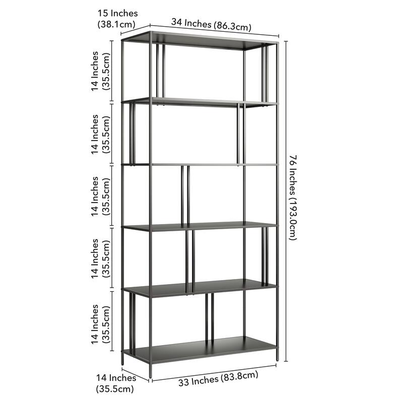 Cortland 34'' Wide Rectangular Bookcase