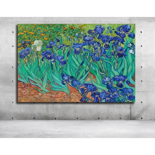 Vincent van Gogh 'Irises in the Garden' Wrapped Canvas Art - 24X36X1.5