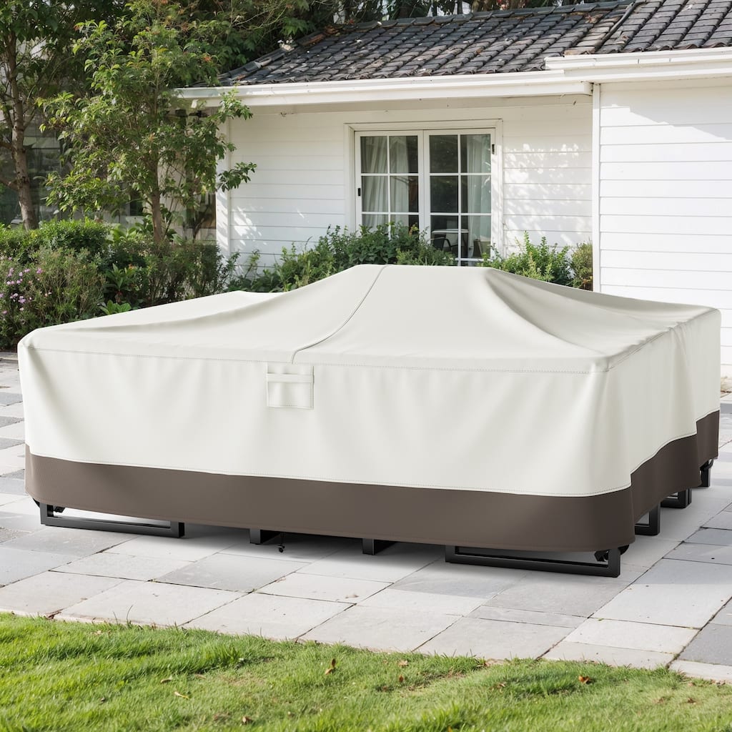 Patio Sofa Furniture Covers 126x63x28in - Beige color - Large Size