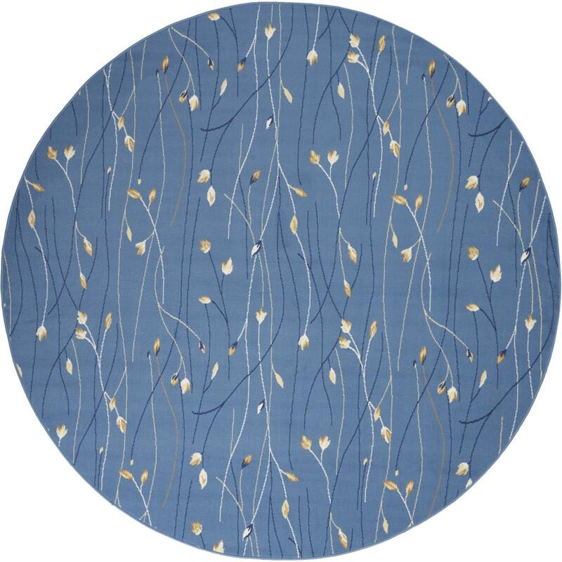 Lifuh Power Loomed Geometric Floral Traditional Area Rug By HomeRoots - 96' X '96' X '0.5