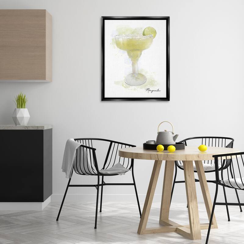 Stupell Soft Faded Margarita Framed Floater Canvas Wall Art Design By Matthew Piotrowicz