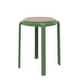 preview thumbnail 15 of 48, Tresse All-Weather Round Stackable Dining Stool with Wicker-Style Seat for Indoor, Outdoor, Patio, and Kitchen - Fully Assembled Green