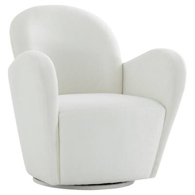 Pasargad Home Noho Collection Modern Swivel Base Barrel Chair
