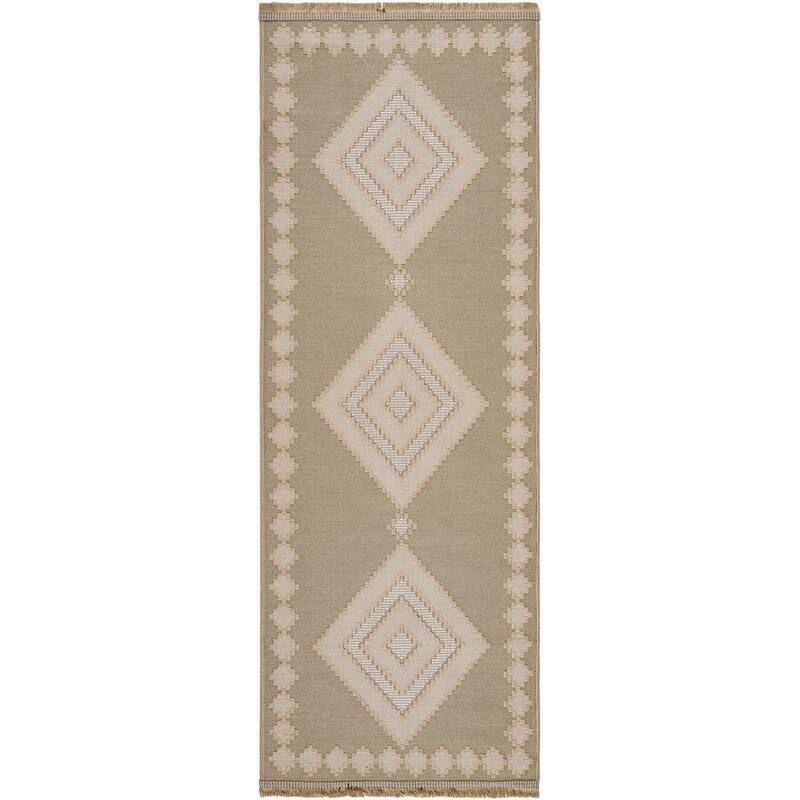 Livabliss Country Mystery Diamond Washable Area Rug - 2'7" x 7'3" - Tan/Beige