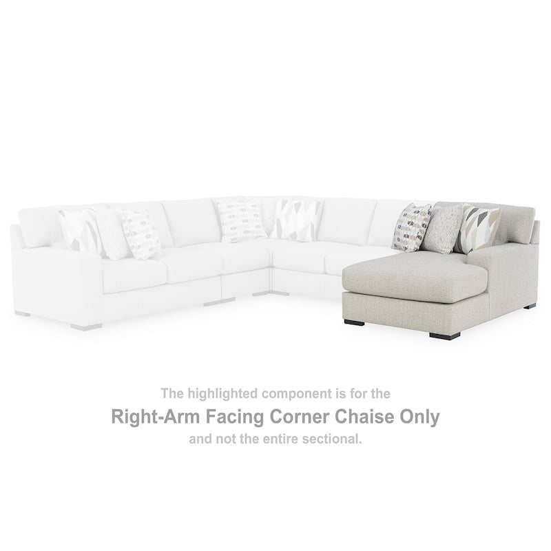 Signature Design by Ashley Laurelgrove Beige 3-Piece Double Chaise Sectional - 132" W x 68" D x 40" H