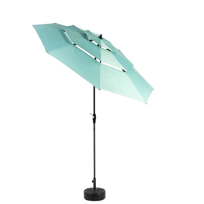Topcraft 10ft Aluminum 3 Tier Tiltable Market Umbrella