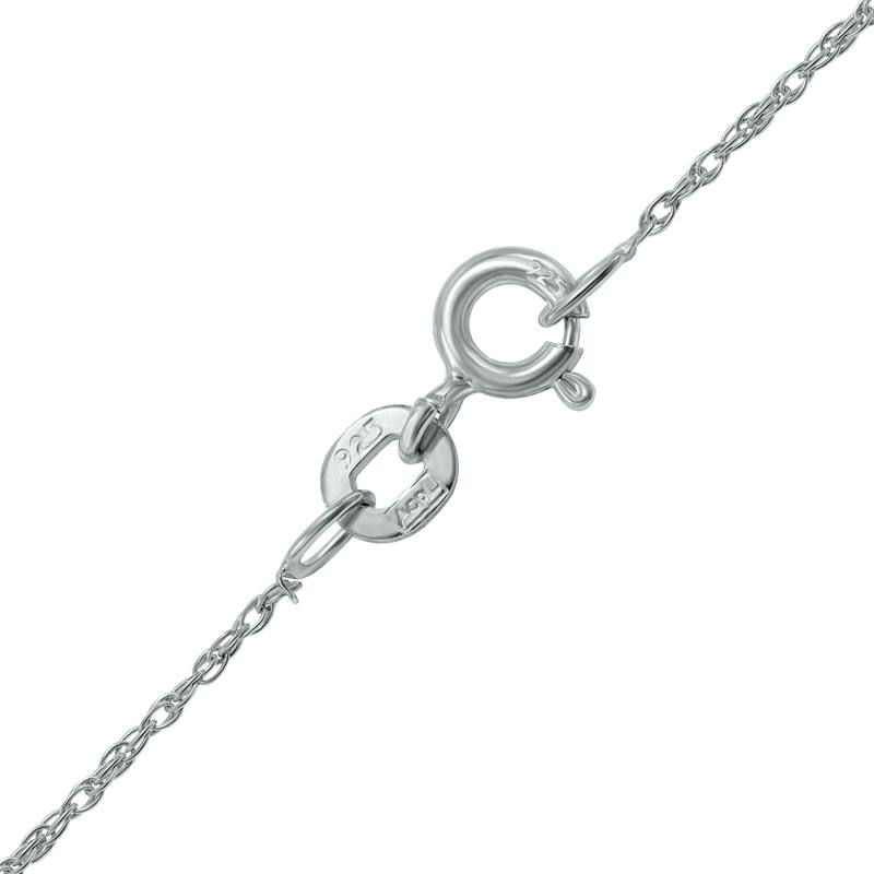 1/10 Carat TW Lab Grown Round Diamond Love Knot Solitaire Pendant in .925 Sterling Silver (F-G Color, VS1-VS2 Clarity)