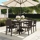 preview thumbnail 2 of 21, Martha Stewart 7pc Rattan Patio Dining Set - 6 Chairs, Table - 62"D x 39"W x 30"H