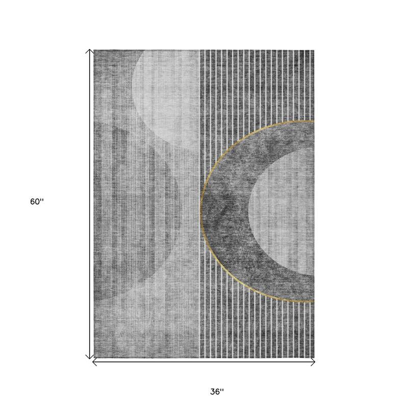 HomeRoots Geometric Transitional Rectangle Outdoor Rug