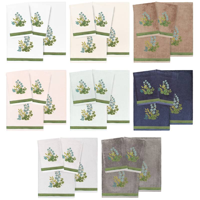 Authentic Hotel and Spa Turkish Cotton Botanica 4 PC Towel Set
