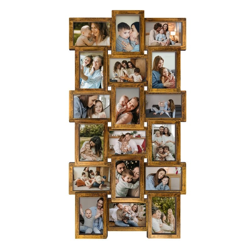 HELLO LAURA 18 Opening 4x6 Large Collage Picture Frame for Wall Decor