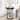 Industrial Round Side Table, Small End Table with Metal Frame