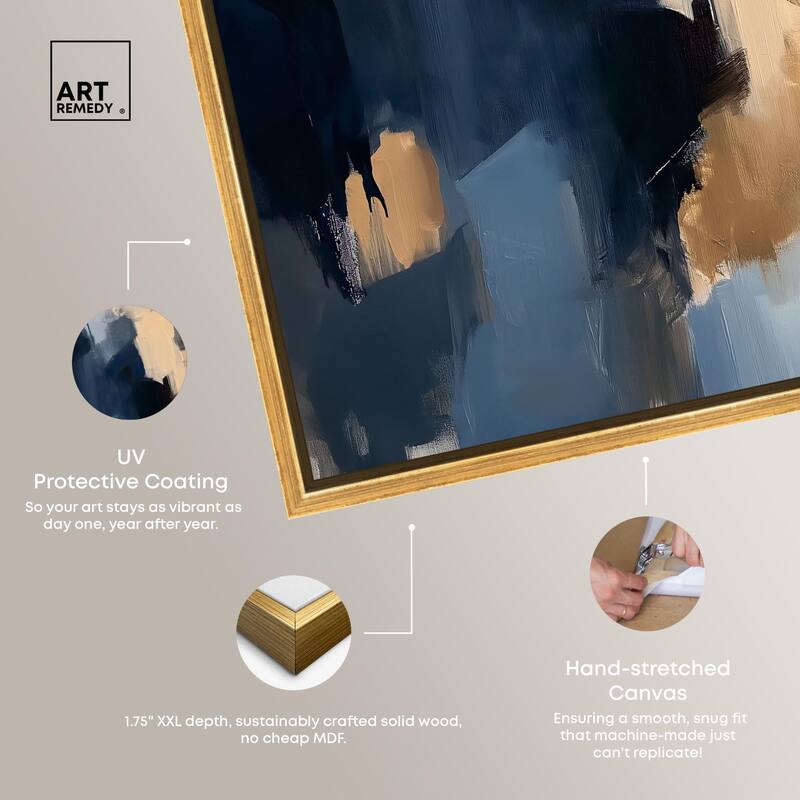 Navy Beige II Canvas by Art Remedy