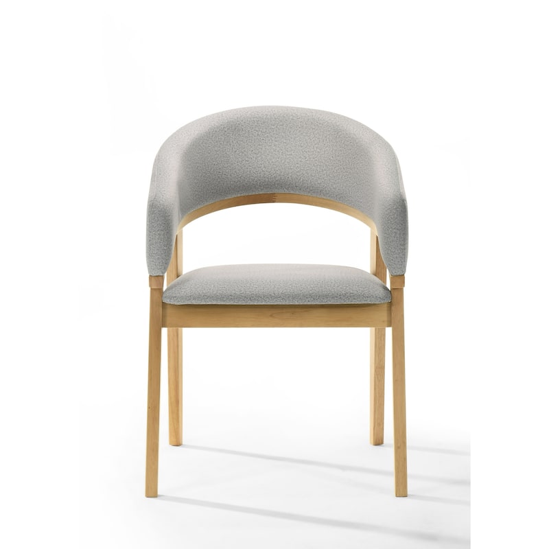 Modrest Truman Mid-Century Modern Grey & Natural Oak Dining Chair