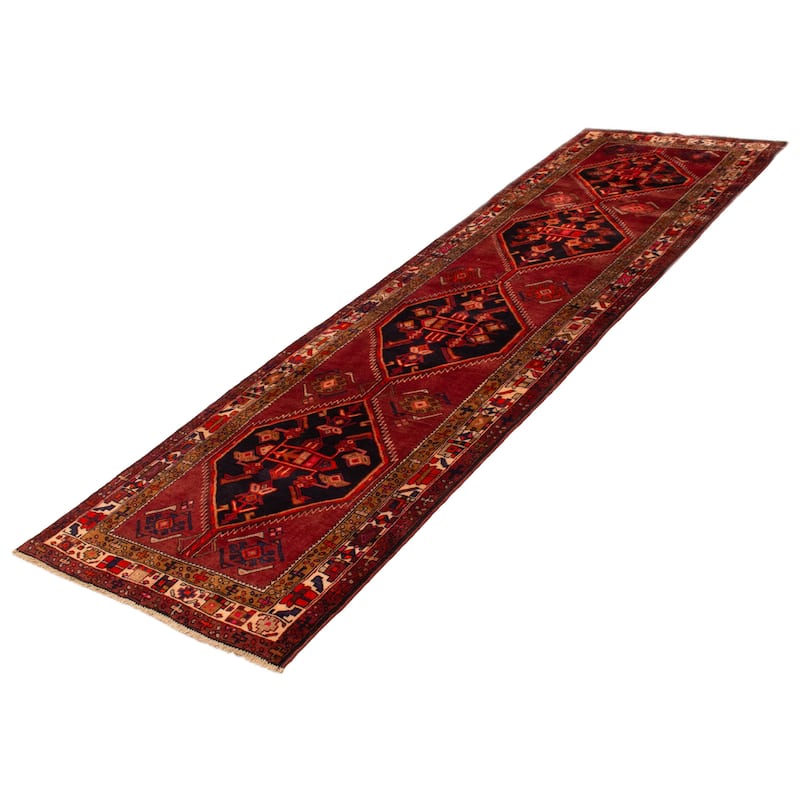 ECARPETGALLERY Hand-knotted Konya Anatolian Red Wool Rug - 3'11 x 13'3